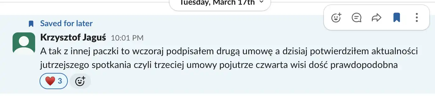 Zrzut rozmowy z zespołem, Krzysztof Jaguś
